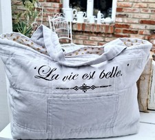 Shopper Strandtasche Tasche Geschenk Urlaub Einkauf Bag  Shabby Vintage Beach
