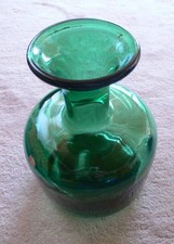 Vintage glas vase dunkelgrün - vintage,