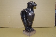 Gusseisen Statue Adler mit Holzsockel Büste 40 cm bronze farbig 4,5 Kg Geier