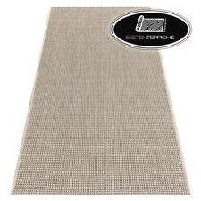 Moderne NATÜRLICHE SISAL Teppich "FLOORLUX" champagner / taupe einfarbig glatt