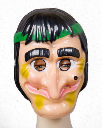 Hexenmaske mit grünem