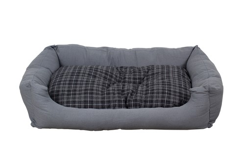 Hundebett modern grau mit