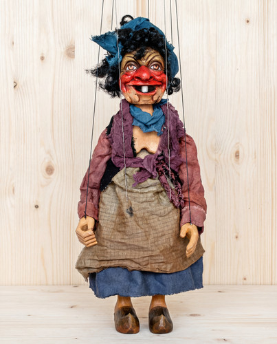 Czech folk art marionette hexe - folk,