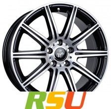 Keskin KT16 Dynamic black front polish 8.5x19" ET45 LK5 112 ML 66.6 Alufelgen...