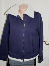 CASA BLANCA Sweat Jacke dunkelblau weiches Innenfell Top Zustand   Gr.  L 40/42