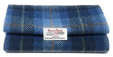 Harris Tweed blau Tartan Stoff