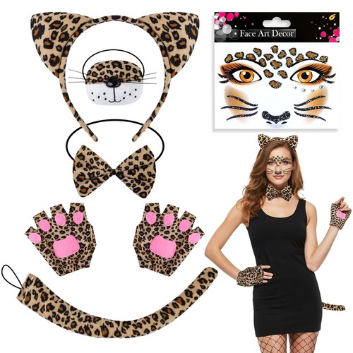 Stück leoparden kostüm set - stück,