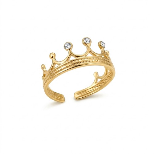 Krone ring gold damen - krone,