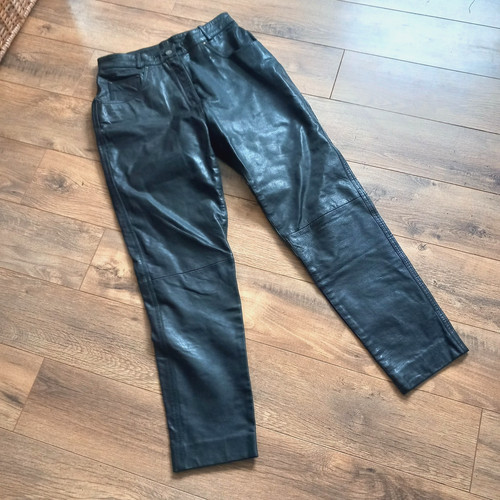 Vintage damen echtleder hose - echtleder,