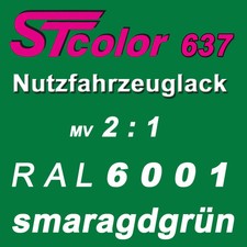 1,5 kg 2K HS Autolack VOC 2:1 RAL 6001 smaragdgrün NFZ LKW Lack Set mit Härter