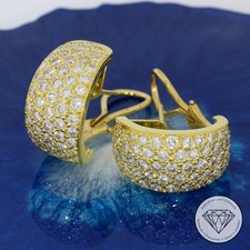 Wert 22.200,- Edle Brillant Damen Creolen 5,50 Ct 750 / 18 Kt Gold Ohrringe xxyy