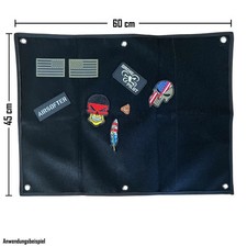 Patchwall für Klettpatches 60 x 45 cm schwarz Patch Wand Display Panel Board