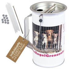 HMF Spendendose 80 mm mit Griff, INDIVIDUELLE Klebefolie Sammelose Sammelbüchse