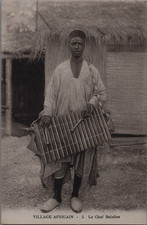 Human Zoo, Ausstellung von Grenoble, der Musiker, Balafon, 1925 Postkarte - 