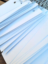 100 x Hängeetiketten 30x120mm Zink Etiketten Kunststoff Weiß Draht Pflanzen