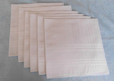 6 Herrn-Taschentücher weiß gekämmte Baumwolle Top-Ware