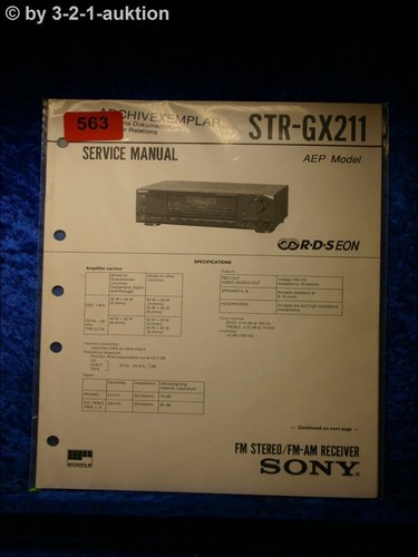 Sony service manual str - sony,