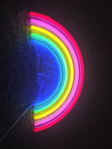Regenbogen led leuchtreklame - led,