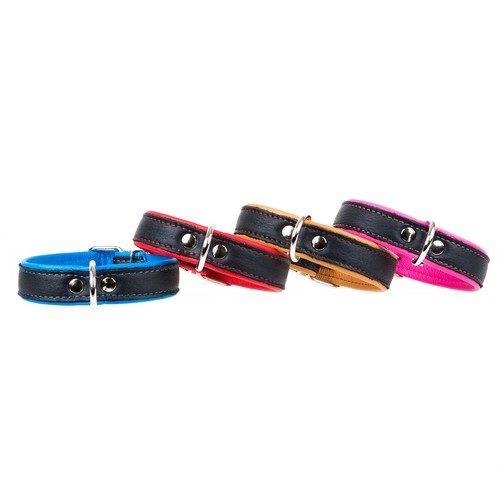 Lederhalsband aus elchleder - lederhalsband,