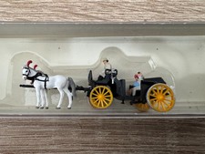 Preiser 79481 Droschke offen Pferdekutsche guter Zustand in OVP