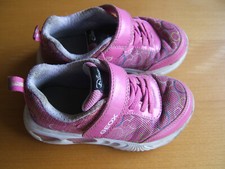 Mädchen GEOX Schuhe Sneakers Gr. 26  Halbschuh pink Klett blinkend