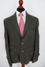 Weber + Frey Lodenfrey Trachten Janker Gr.50 Leinen Mix Anthrazit NEU + Etikett