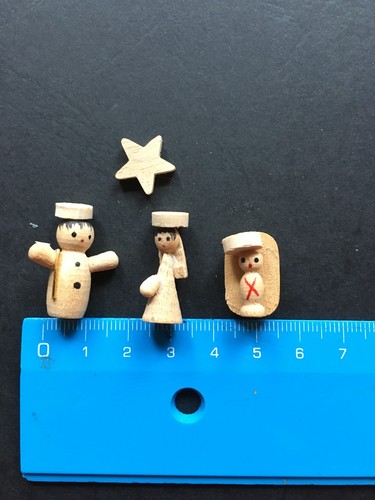 Krippenfigur familie holz - krippenfigur,