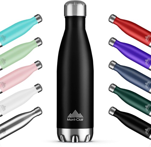 H2o edelstahl trinkflasche - edelstahl,