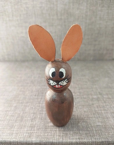 Holzfigur hase vintage - hase,