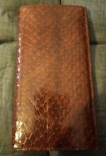 Damengeldbörse Kunstleder braun  Lang Portemonnaie Portmonee, 18 cm x 10 cm