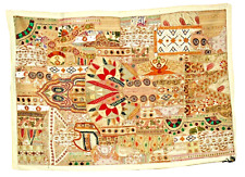 Wandbehang Indien Beige Patchwork Asiatisch 154 x 105 cm Handgefertigt Baumwolle