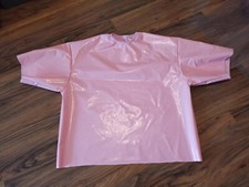 Adult Lack PVC PLASTIK GUMMI T-Shirt Kurzarm  Latex Gr.L- XL Rosa