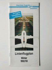 Flugplan Düsseldorf Airport Timetable 1992-93