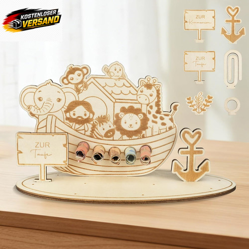 Holz taufgeschenk arche noah - arche,