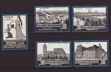 5 Reklamemarken - Maschinen-Bauanstalt TEUTONIA Frankfurt Oder - Technik