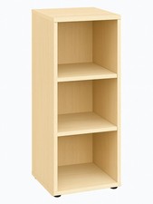 Aktenregal Holzregal Büroregal Regal Holz Ahorn 3 Fächer schmal, 114x42x40cm