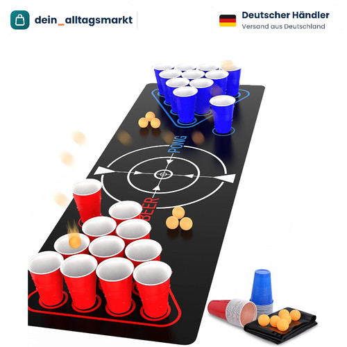 Beer pong tisch set 180x60cm - beer,