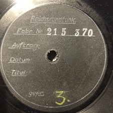 RRG RUNDFUNK Italien Tondokumente Decelith