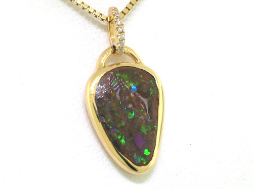 Opal anhänger 750 gelbgold - opal,