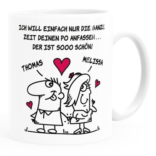 Tasse liebe lustig ich will - liebe,