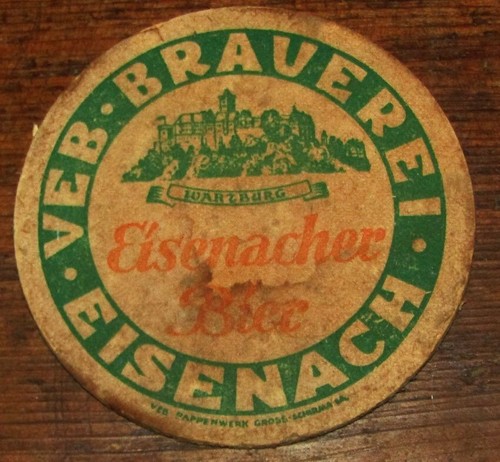 Alter bierdeckel veb brauhaus - bierdeckel,