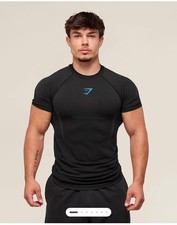 NEU & OVP ✅ Gymshark Onyx 5.0 Seamless T-Shirt - Schwarz/Onyx Grey - Größe M