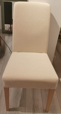 Hochwertiger Stuhl mit beigefarbenem Sitzbezug zu verkaufen