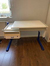 Moll Schreibtisch / Kinderschreibtisch - weiß / blau