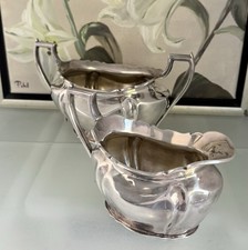 Kanne Schale England antik Silberauflage Sheffield Jugendstil Service selten