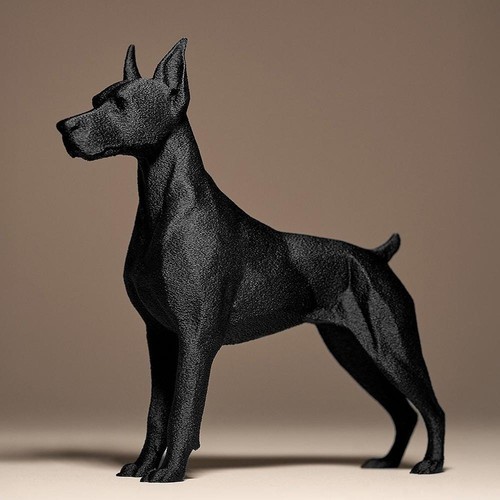 Doberman dog statue - doberman,