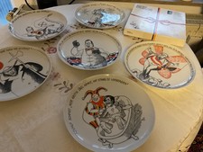 6 Satire Wandteller von Rosenthal