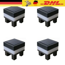 4X LED Solar Pfosten