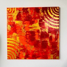 Leuchtendes acryl spachtelbild - leuchtendes,