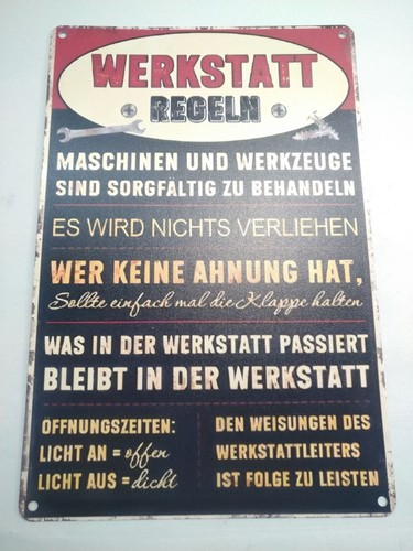 Schild blechschild 20x30cm - schild,